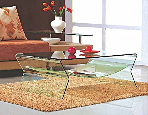 Neos Modern Furniture CT003B-N Coffee Table, Clear